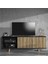 Hunerika Toledo Zebra Kapak Premium Tv Ünitesi - Minifiks -Wood Siyah / Atlantik Çam 2