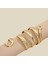 Gümüş-Gold Renk Yılan Desenli Spiral Kol Üstü Bilezik – Ayarlanabilir Vintage Metal Kol Aksesuarı Kadın 3