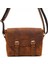 DESIGN01 Hakiki Eskitme Deri Kahve - Taba Unisex Postacı Çanta 4