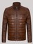 Hakiki Kuzu Derisi Kahverengi Erkek Deri Mont Komple Işlemeli 4cepli Deri Ceket 1