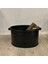 Oval Metal Odun Kovası | Siyah 2