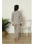 Kız Çocuk Beyaz Peluş Alt Yıldızlı Yumoş Kışık Sıcak Tutan Kumaş Pijama Takımı 3