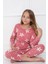 Yıldız Desenli Kız Çocuk Pijama Takım Kışlık Yumuşacık Polar Sıcak Tutan Kumaş 2
