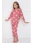 Yıldız Desenli Kız Çocuk Pijama Takım Kışlık Yumuşacık Polar Sıcak Tutan Kumaş 3