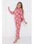 Yıldız Desenli Kız Çocuk Pijama Takım Kışlık Yumuşacık Polar Sıcak Tutan Kumaş 5