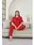 Büyük Beden Kadın Pamuklu Geniş Pijama Takımı Alt Baskılı 3