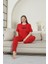 Büyük Beden Kadın Pamuklu Geniş Pijama Takımı Alt Baskılı 4
