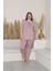Büyük Beden Likralı Ring Viskon Kısa Kol Yazlık Pijama Takım 3