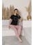 Yazlık Kalp Desenli Kısa Kol Kadın Pijama Takım 1