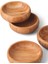 Pinterest Stil 3'lü Doğal Bambu Çerezlik Seti Ahşap Dekoratif Sade Kase Kare Atıştırmalık Kabı 5