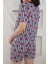 Yazlık Desenli Loose Crop Şortlu Pijama Takım 3