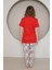 Yazlık Çiçek Desen Kadın Pijama Takım 5