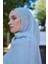 Buz Mavisi Ed Scarf Welness Monogram Desen Şal 2