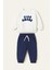 Bebek Pamuklu Lacivert Ciao Amore Sweatshirt ve Gri Eşofman Takım - Konforlu Günlük Stil 3