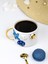 24K Altın Süslemeli Okyanus Temalı El Yapımı Seramik Mug 5