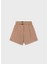 Kahve Kız Çocuk Kemerli Bermuda Şort 7217 1