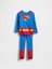 Bebek Mavi Organik Brushed Pamuk Superman Pijama Takımı 1