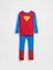 Bebek Mavi Organik Brushed Pamuk Superman Pijama Takımı 2