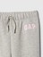 Kız Bebek Gri Gap Logo Kalp Desenli Pull-On Jogger Fleece Eşofman Altı 2