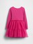 Kız Bebek Pembe Tül Detaylı Elbise 3