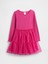 Kız Bebek Pembe Tül Detaylı Elbise 4