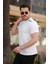 Erkek Omuzlar Çizgi Detaylı Kısa Kollu T-Shirt 2