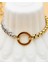 Dualis Gold-Silver Halka Charm Çelik Bileklik 4