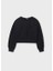 Siyah Kız Çocuk Pul Detaylı Sweatshirt 7421 1