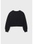 Siyah Kız Çocuk Pul Detaylı Sweatshirt 7421 2