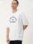 Erkek Baskılı Oversize T-Shirt - Beyaz 3