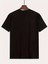 Baskılı Oversize Bisiklet Yaka T-Shirt - Siyah 3