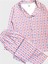 Kız Çocuk %100 Pamuklu Pembe Kalp Ekose Desenli Gömlek Yaka Boydan Düğmeli Pijama Takımı 4