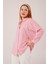 Cep Detay Çizgili Oversize Pembe Gömlek 3