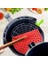 Renkli Isıya Dayanıklı Yıkanılabilir Silikon Fırın ve Airfryer Yuvarlak Pişirme Matı 23 cm (5250) 5