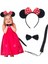 Minnie Mouse Kostüm Seti Taç Kuyruk Papyon Gösteri Seti (5250) 1