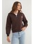 3 Iplik Kalp Nakışlı Yarım Fermuarlı Sweatshirt 2
