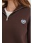 3 Iplik Kalp Nakışlı Yarım Fermuarlı Sweatshirt 4