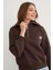 3 Iplik Kalp Nakışlı Yarım Fermuarlı Sweatshirt 7