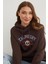 3 Iplik Rugby Nakışlı Kapüşonlu Sweatshirt 3