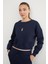 3 Iplik Ayıcık Nakışlı Bisiklet Yaka Sweatshirt 1