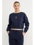 3 Iplik Ayıcık Nakışlı Bisiklet Yaka Sweatshirt 3