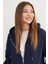 Basic Fermuarlı Kapüşonlu Oversize Sweatshirt 8