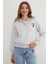 3 Iplik Ayıcık Nakışlı Yarım Fermuarlı Sweatshirt 1