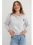 3 Iplik Ayıcık Nakışlı Yarım Fermuarlı Sweatshirt 3