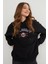 3 Iplik Rugby Nakışlı Kapüşonlu Sweatshirt 1