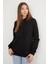 3 Iplik Basic Oversize Kapüşonlu Sweatshirt 1