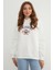 3 Iplik Rugby Nakışlı Kapüşonlu Sweatshirt 2