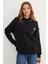 3 Iplik Fiyonk Işlemeli Kapüşonlu Sweatshirt 1