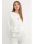 3 Iplik Ayıcık Nakışlı Bisiklet Yaka Sweatshirt 2