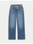 Saf Pamuklu Wide Leg Jean Pantolon 6